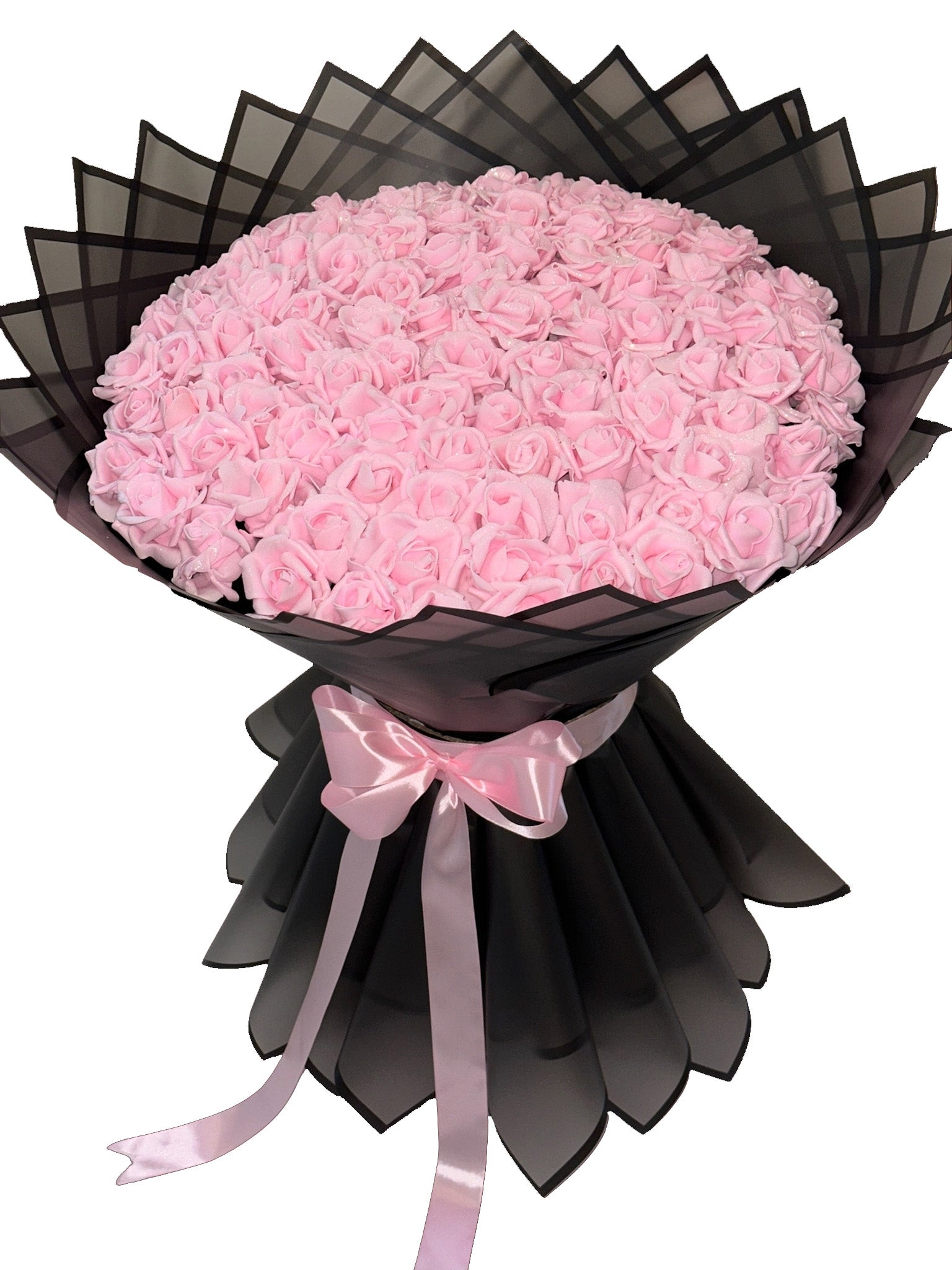 Букет от 101 рози от фоам с издължена база