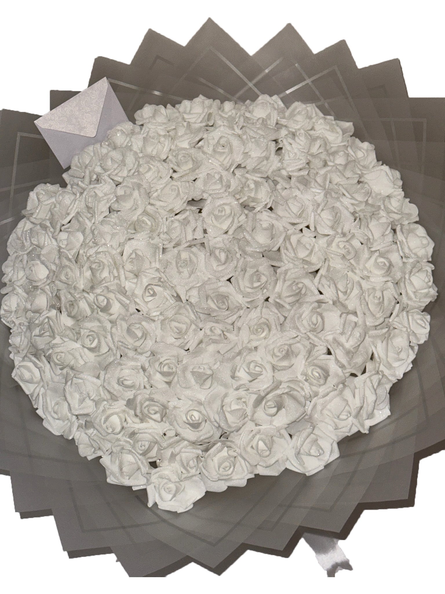 Букет от 101 рози от фоам с брокат