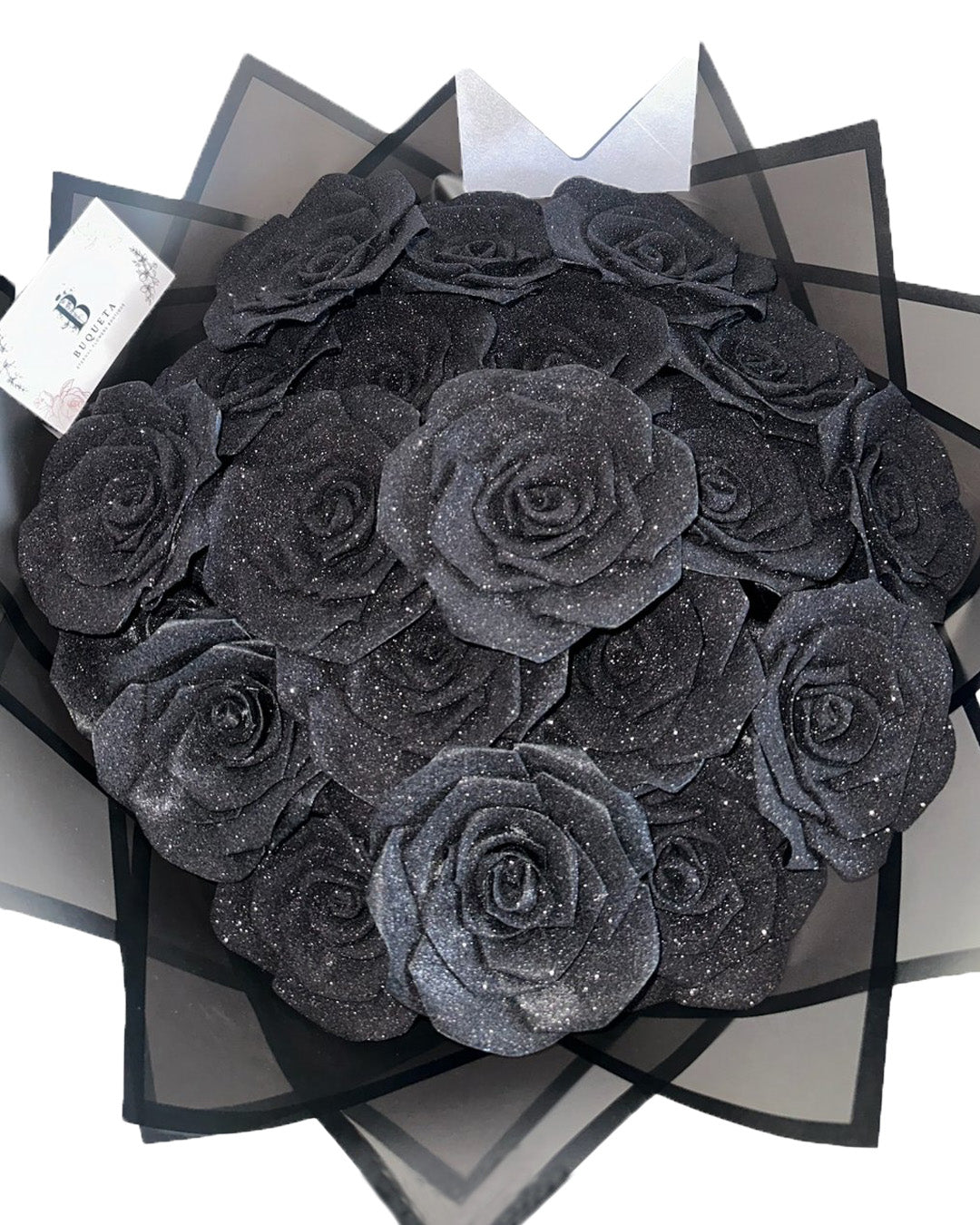 Букет от 21 рози от сатен