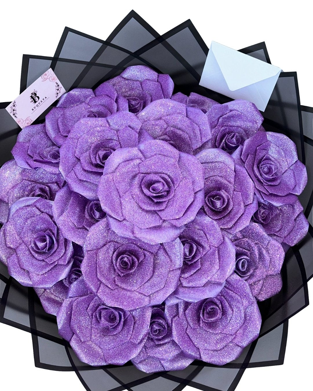 Букет от 21 рози от сатен