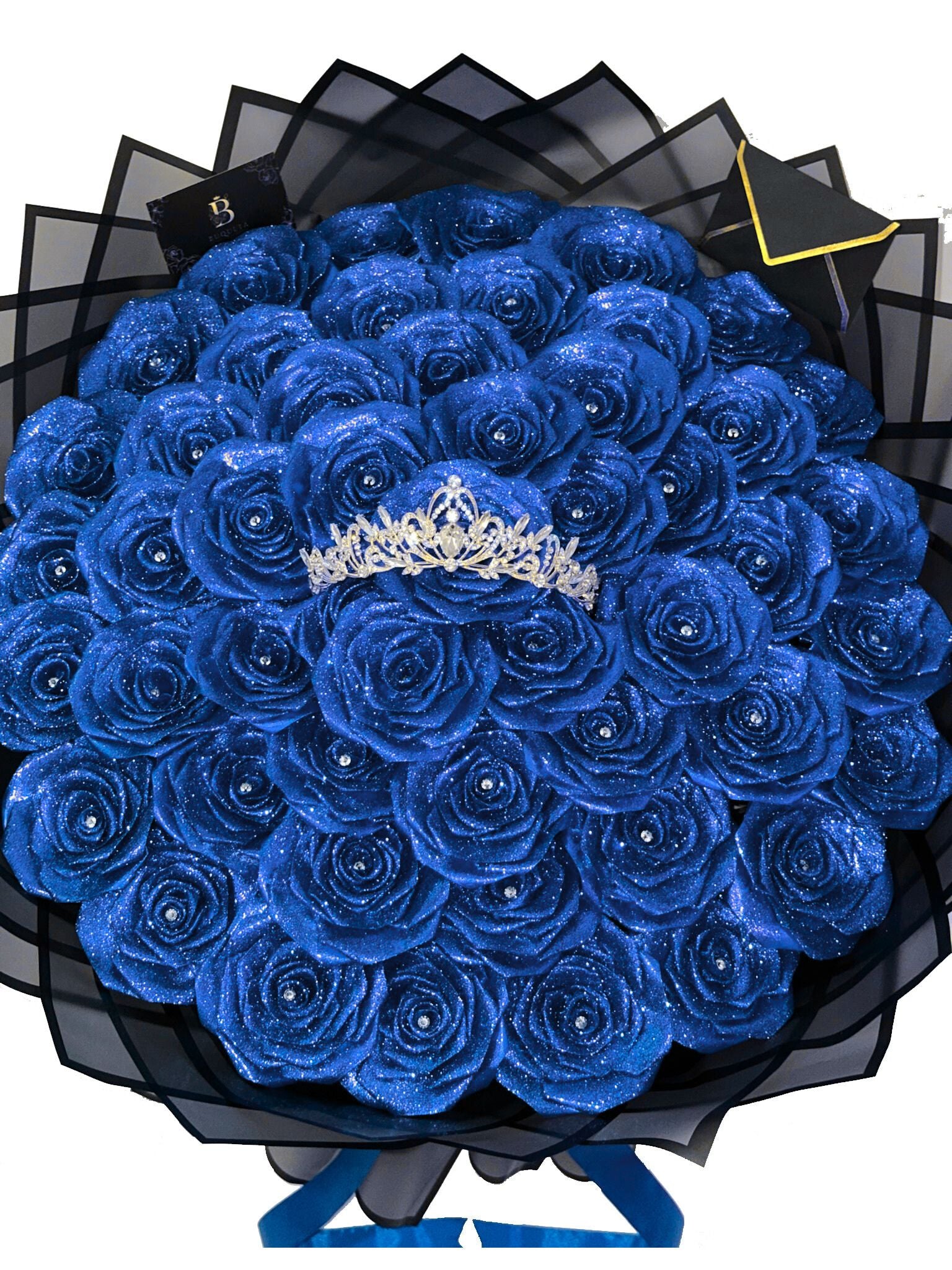 Букет от 51 рози от сатен