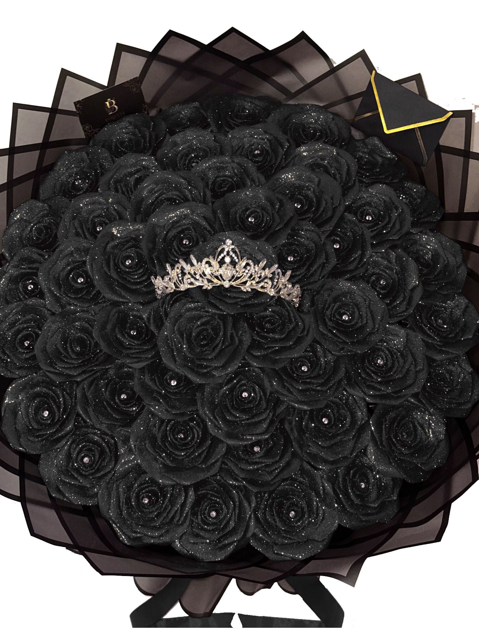 Букет от 51 рози от сатен