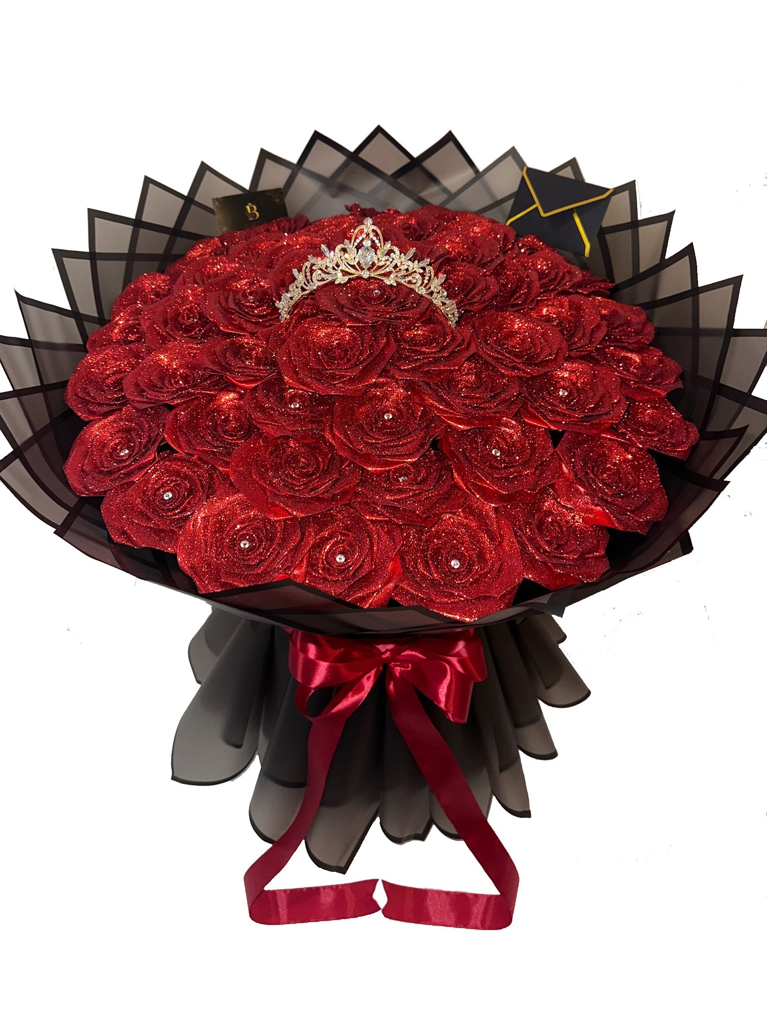 Букет от 51 рози от сатен